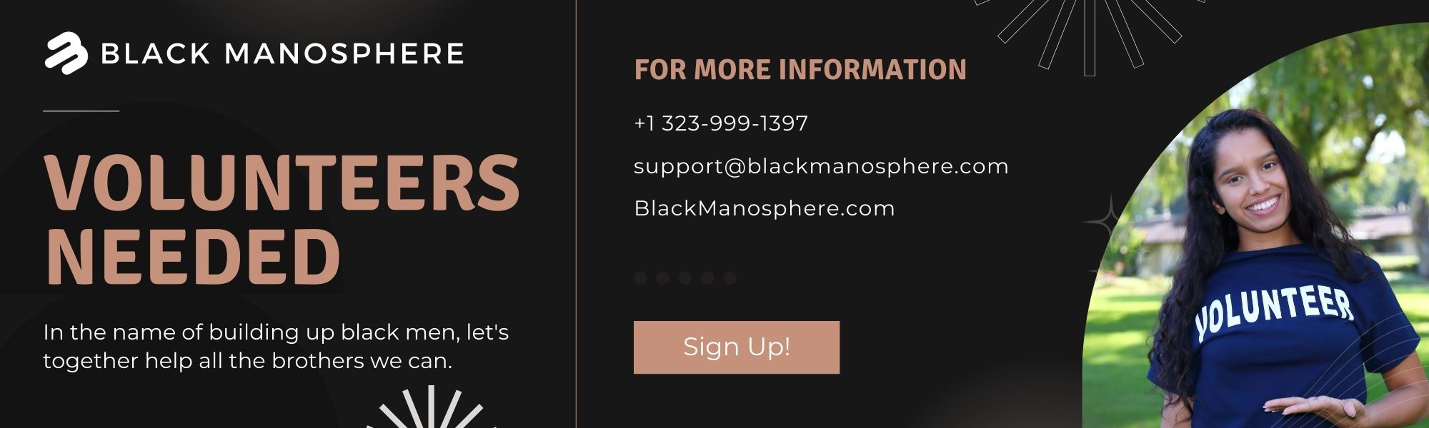 Volunteer at a Black Manosphere event.